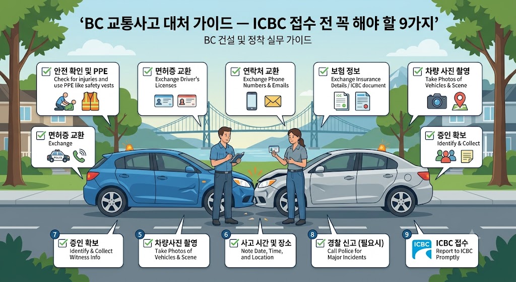 ICBC 사고 후 대처 9단계 정리