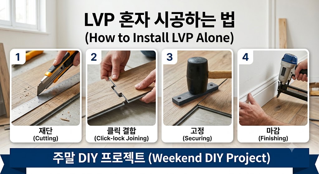 LVP 바닥재 셀프 시공