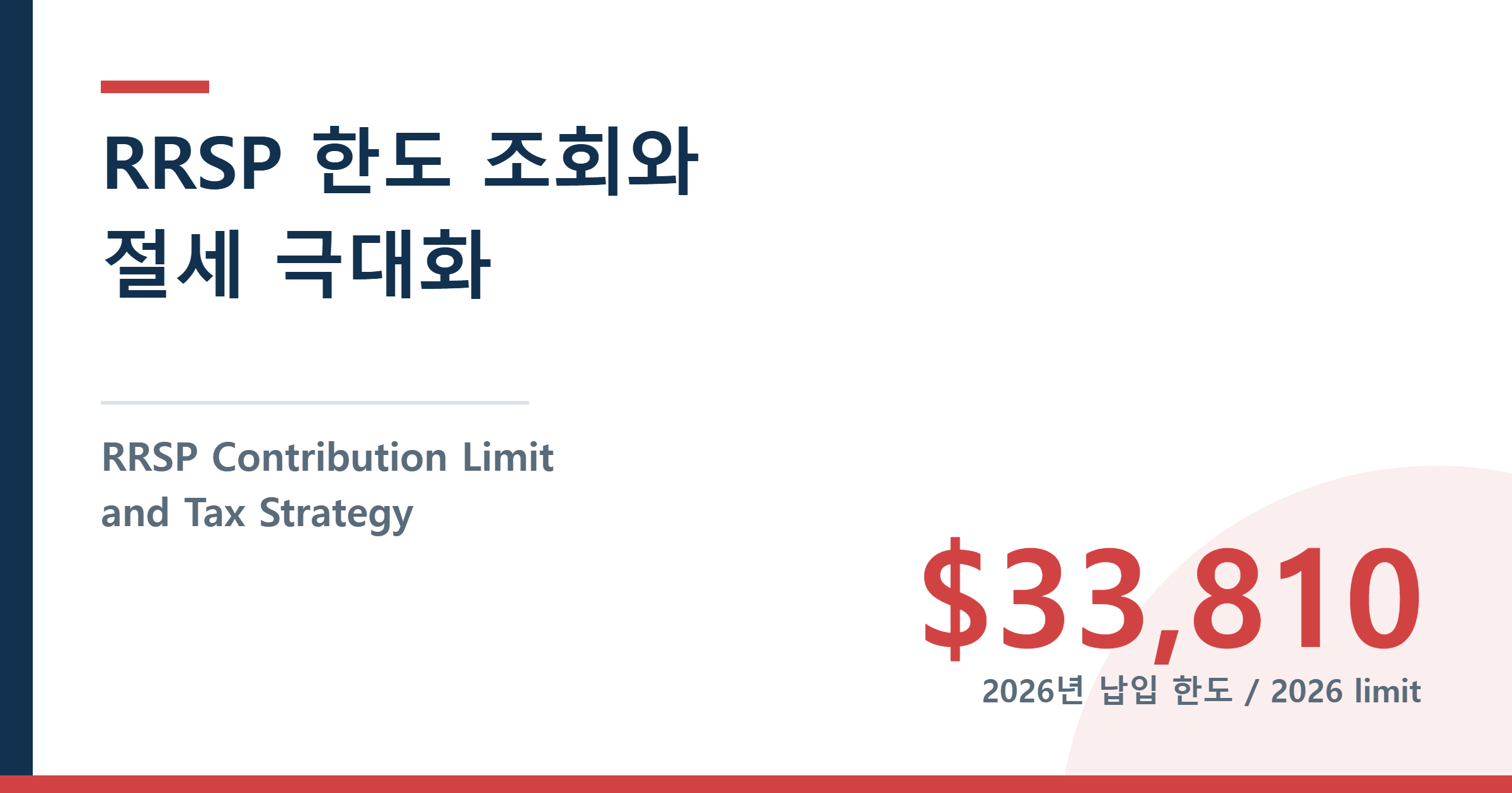 RRSP Contribution Limit and Tax Strategy — RRSP 한도 조회와 절세 극대화